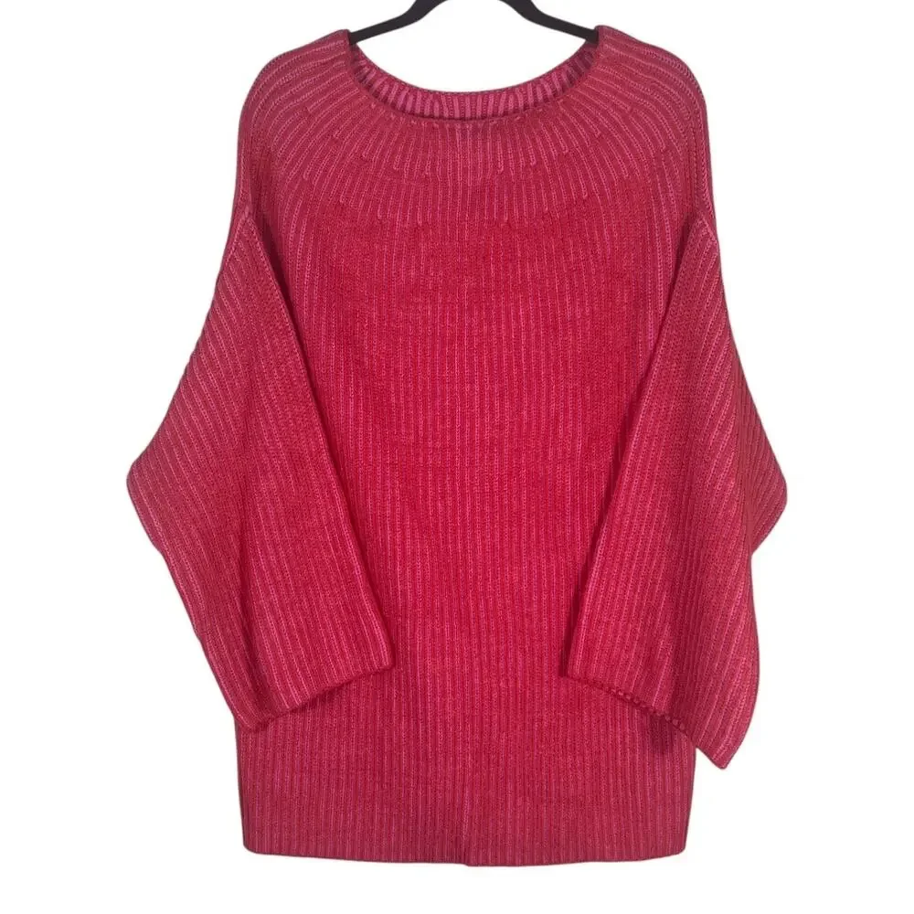 Free People Charlotte Tunic Oversized Sweater Blossom Glow Combo Size XS